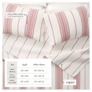 3-Piece Stripe Quilt - Wesley Collection
