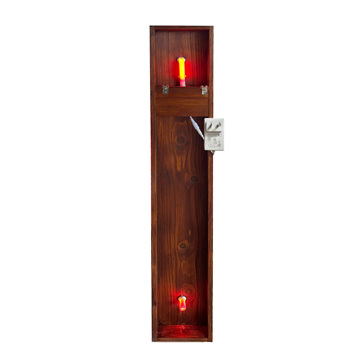 Redwood Radiance Lamp | Tall LED Strip Wooden Lamp