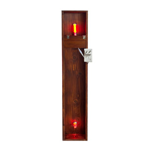 Redwood Radiance Lamp | Tall LED Strip Wooden Lamp