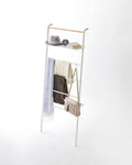 Leaning Storage Ladder With Shelf (63" H)  - Steel
