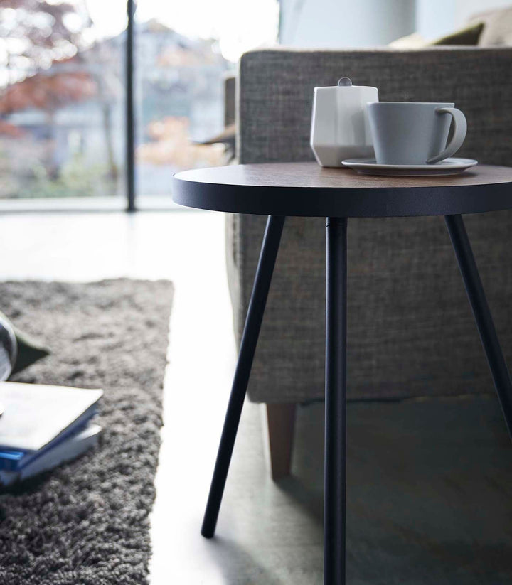 Side Table (20" H)  - Steel + Wood