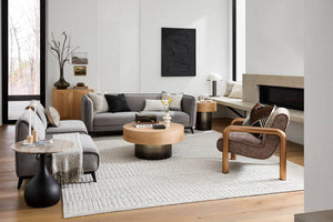 Tramane Cream/Black End Table