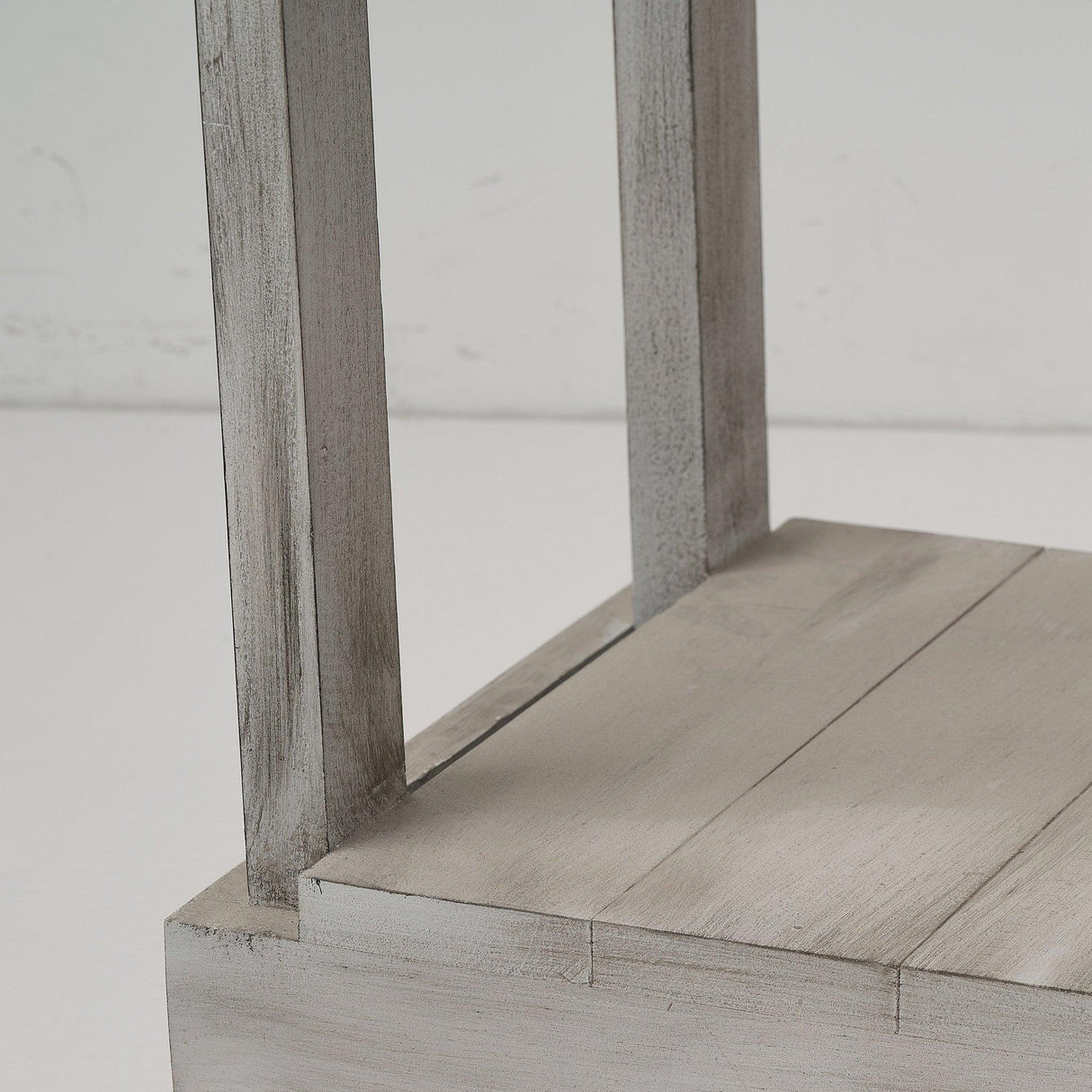 Rustic Wood Square Side Table with Shelf