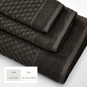 Cotton Diamond Waffle Weave Bath Towel Set - Grayson Collection
