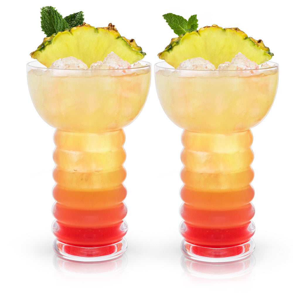 Pacific Crystal Pearl Diver Glasses Set of 2