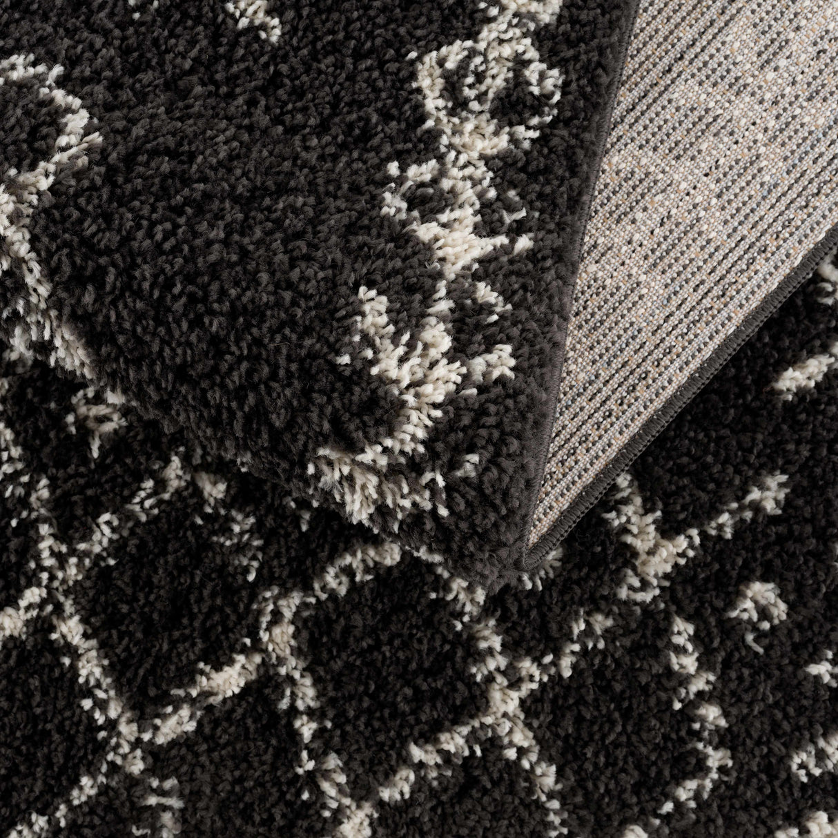 Thetford Black Berber Shag Rug - Clearance