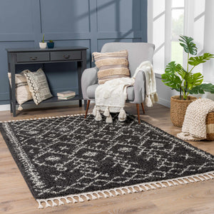 Thetford Black Berber Shag Rug - Clearance