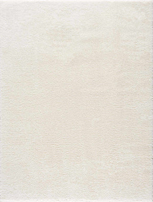 Heavenly Solid Cream Plush Rug