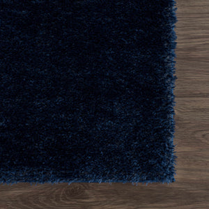 Heavenly Solid Navy Blue Shag Rug - Clearance