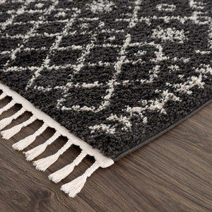Thetford Black Berber Shag Rug - Clearance