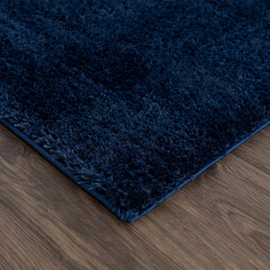 Heavenly Solid Navy Blue Shag Rug - Clearance