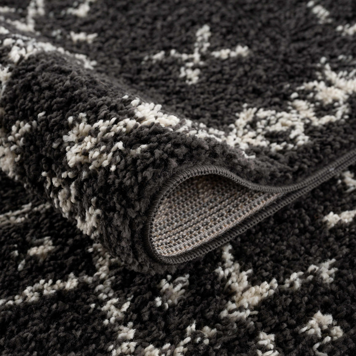 Thetford Black Berber Shag Rug - Clearance