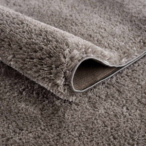 Heavenly Solid Gray Plush Area Rug