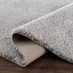 Heavenly Solid Light Gray Plush Rug - Clearance