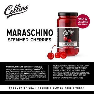Stemmed Cocktail Cherries 10 oz