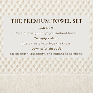 Cotton Diamond Waffle Weave Bath Towel Set - Grayson Collection