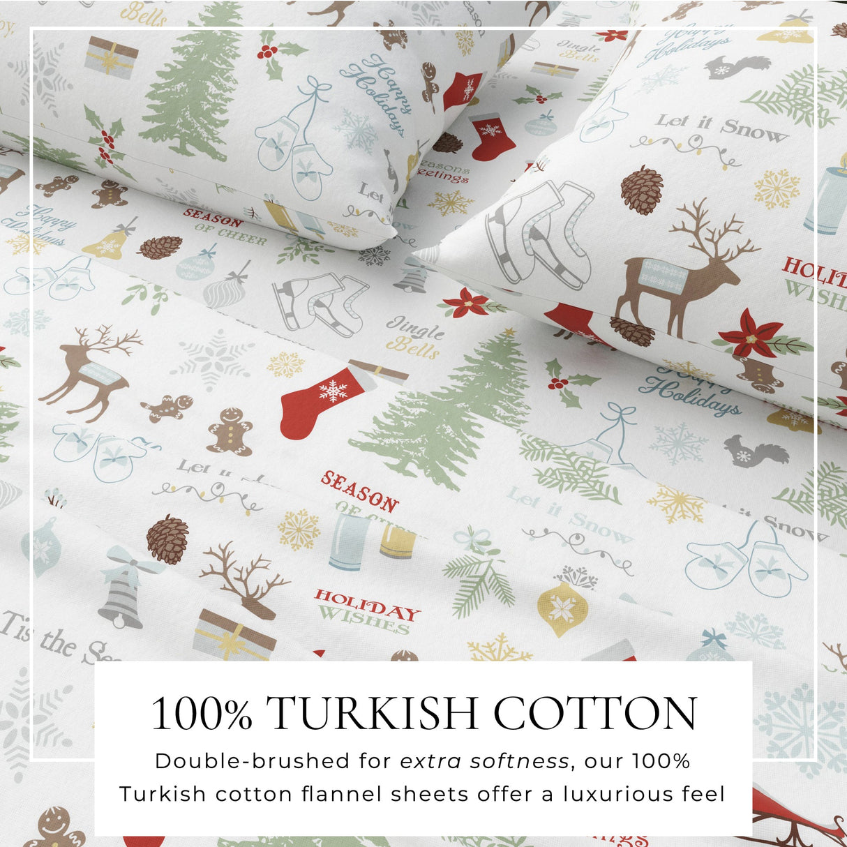 4-Piece Turkish Cotton Flannel Sheet - Whittaker Collection
