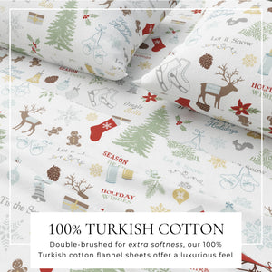 4-Piece Turkish Cotton Flannel Sheet - Whittaker Collection
