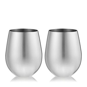 Stainless Steel Wine Tumblers Set of 2