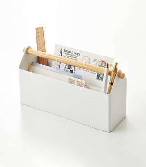 Pen + Desk Organizer - Large - Steel + Wood