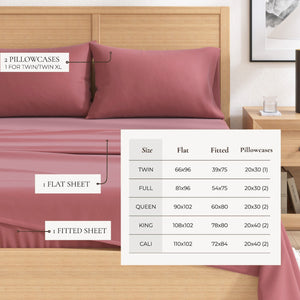 4-Piece Cotton Solid Flannel Sheet - Nordic Collection