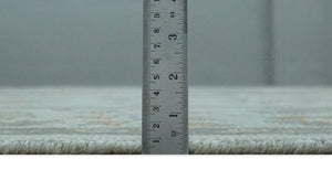 Silver, Olive and Gray Floral Herati Medallion Hand knotted Custom Made wool Area Rug