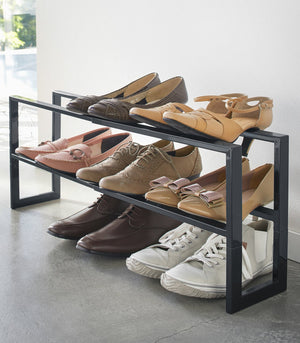 Two-Tier Expandable Shoe Rack (12" H)  - Steel