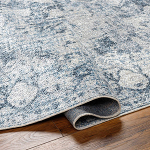 Ankti Aqua Washable Area Rug - Clearance