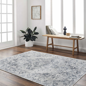 Ankti Aqua Washable Area Rug - Clearance