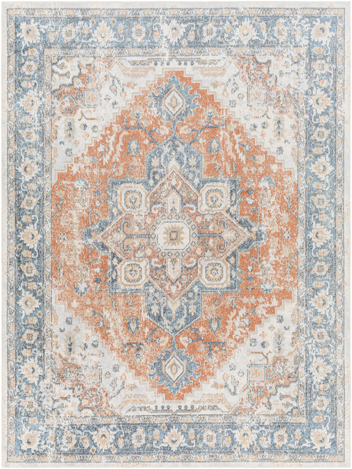 Ezri Rust Washable Area Rug