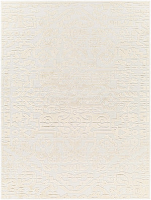 Beren Cream Washable Area Rug - Clearance