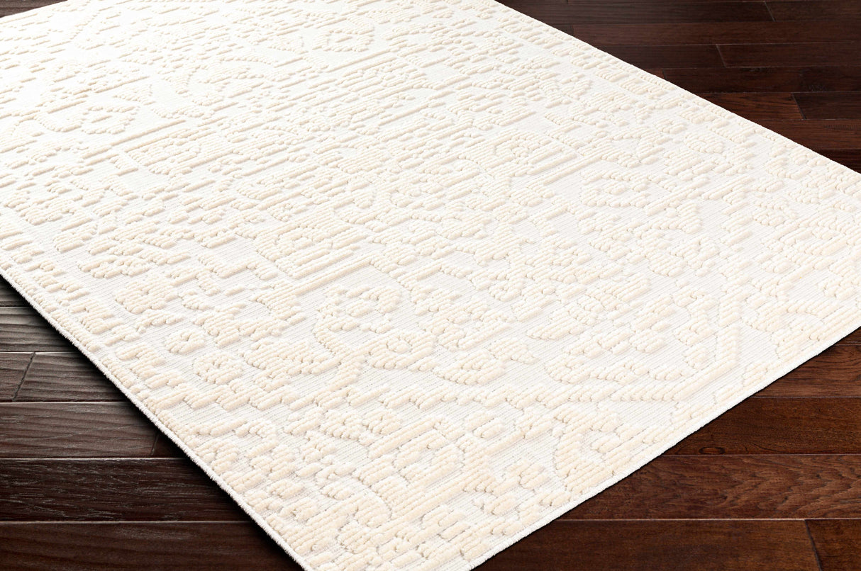 Beren Cream Washable Area Rug - Clearance