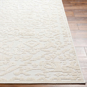 Beren Cream Washable Area Rug - Clearance
