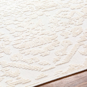 Beren Cream Washable Area Rug - Clearance