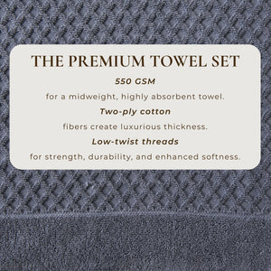 Cotton Diamond Waffle Weave Bath Towel Set - Grayson Collection