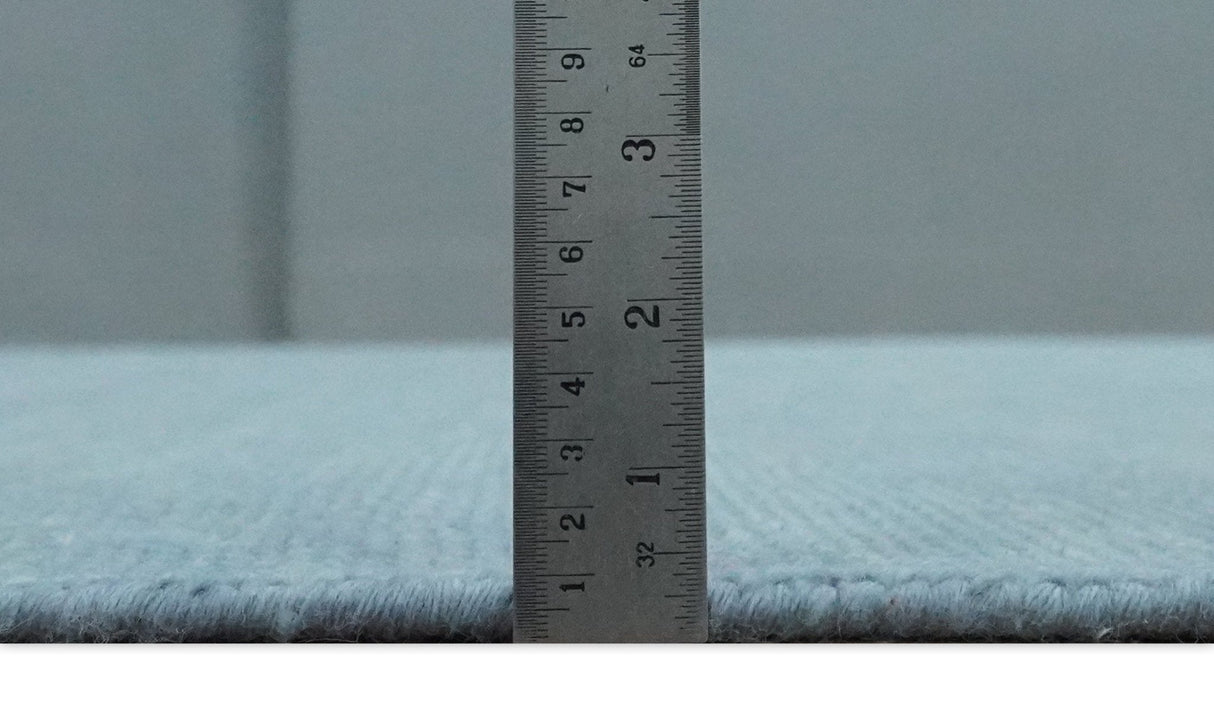 Solid Plane Blue Custom Made Modern Hand knotted wool Area Rug