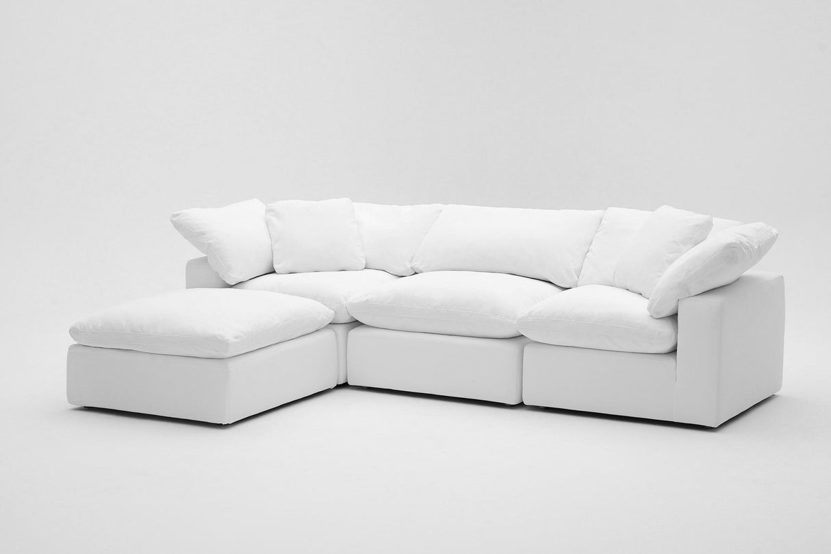 4-Cube Ottoman Chaise Sectional