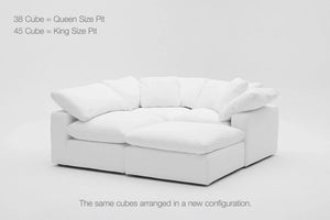 4-Cube Modular Couch Sectional Chaise