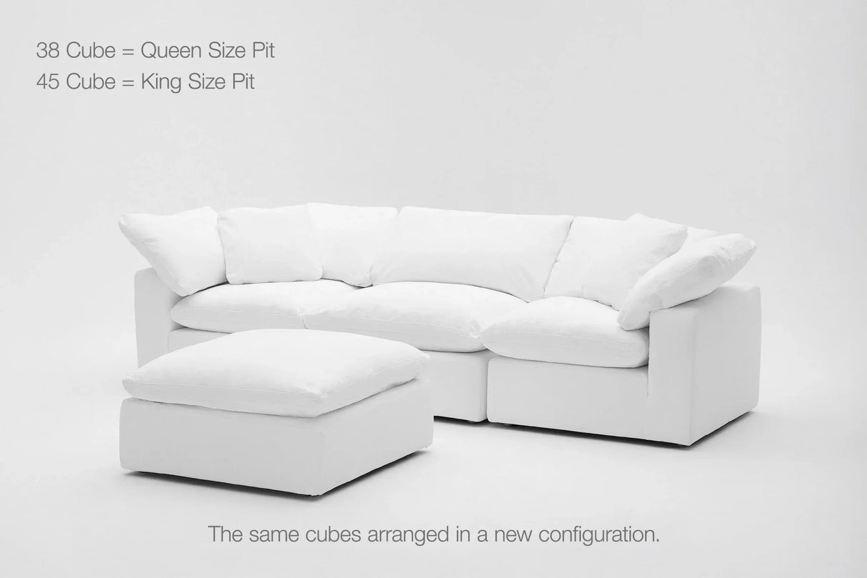 4-Cube Ottoman Chaise Sectional
