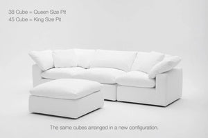 4-Cube Ottoman Chaise Sectional