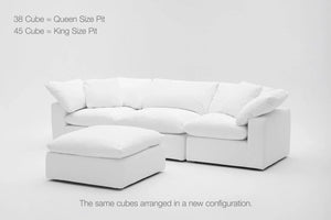 4-Cube Modular Couch Sectional Chaise