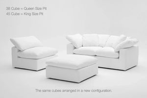 4-Cube Ottoman Chaise Sectional