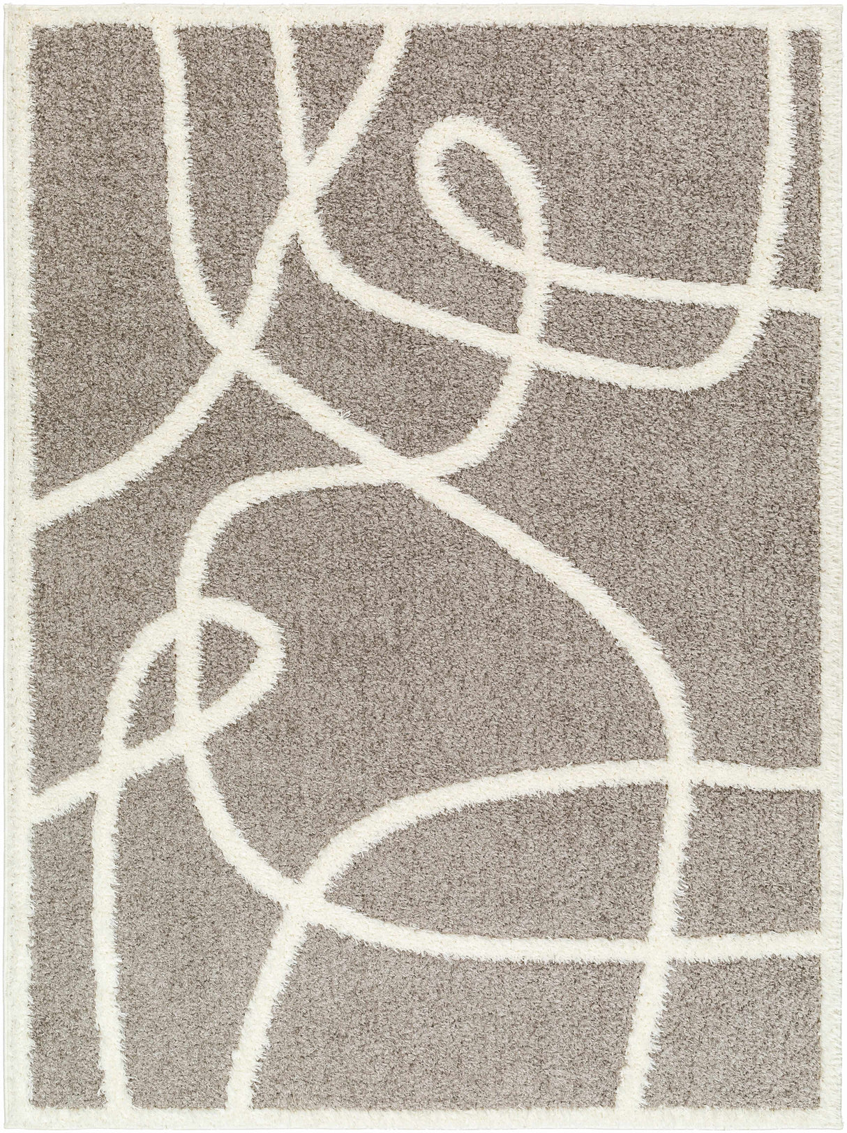 Gilon Taupe Plush Area Rug - Clearance