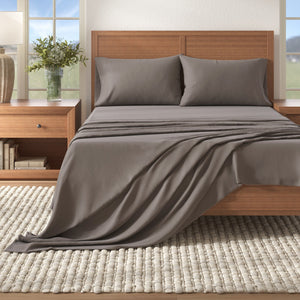 Cotton Solid Flannel Sheet - Nordic Collection