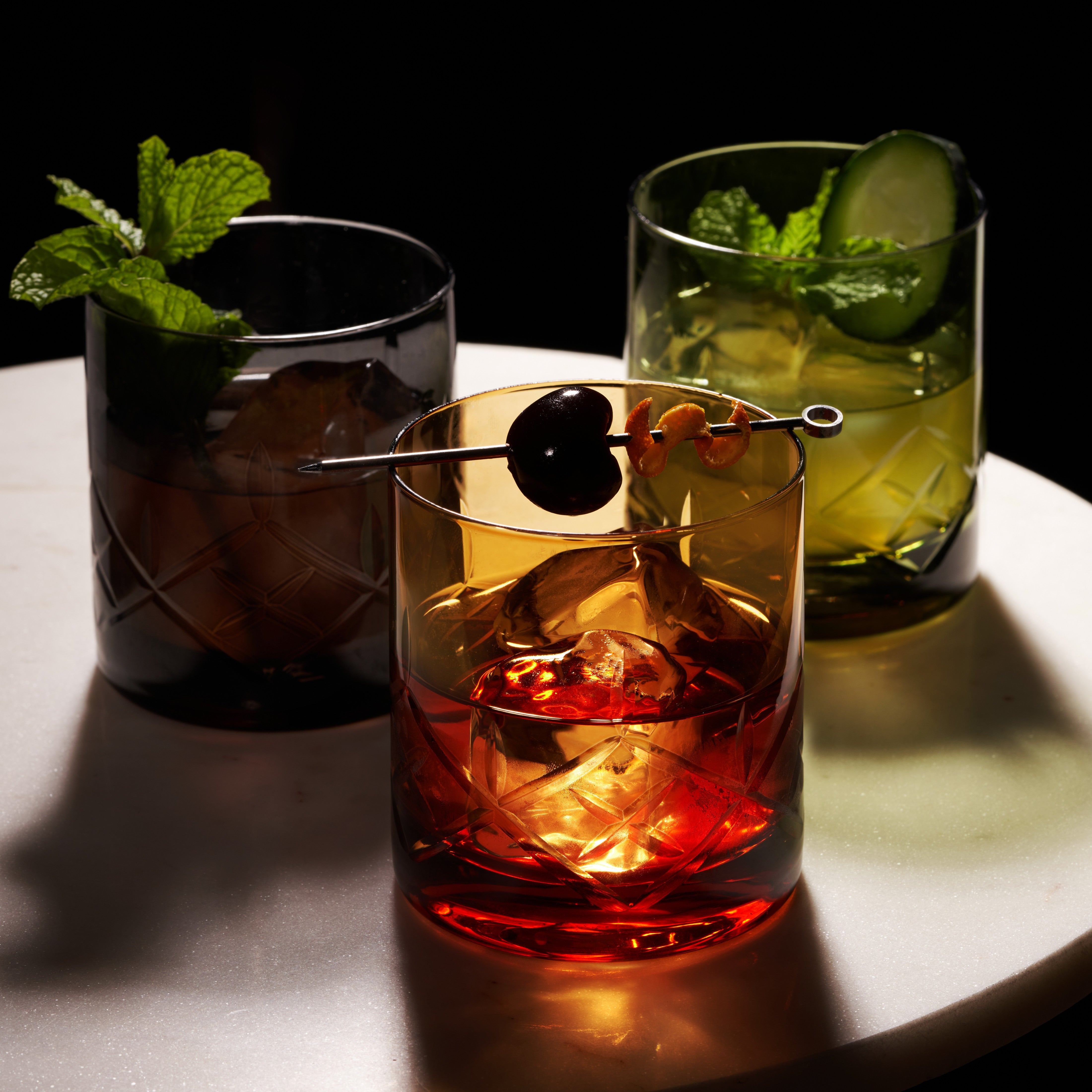 Viski Admiral Crystal Rocks Glasses - Thumbnail 5