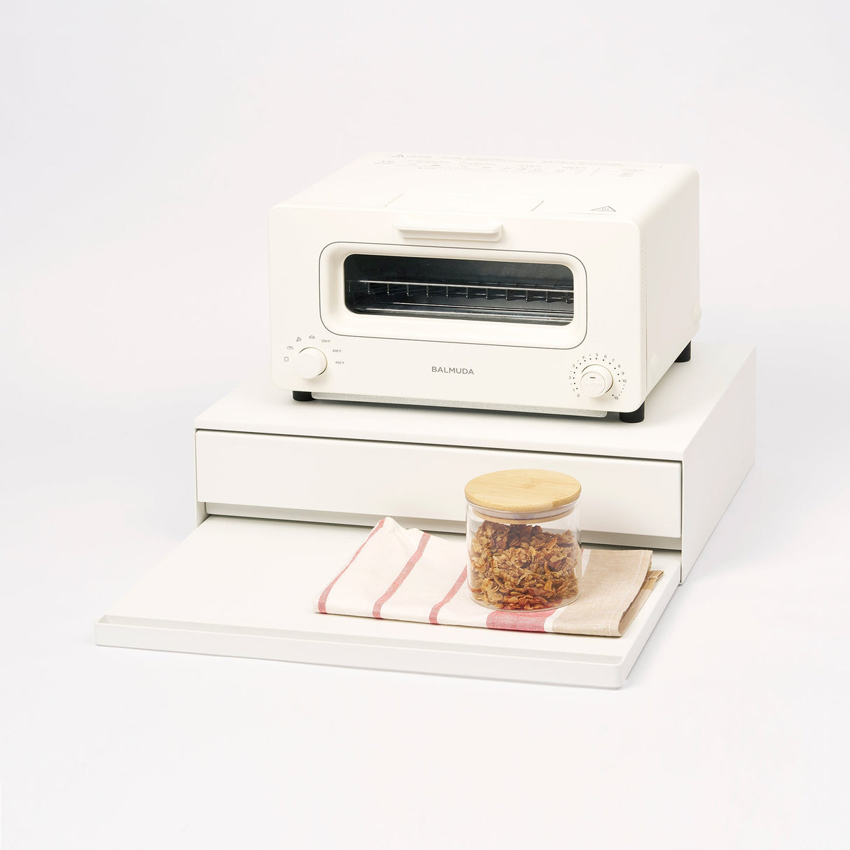 Countertop Drawer with Pull-Out Shelf - Steel