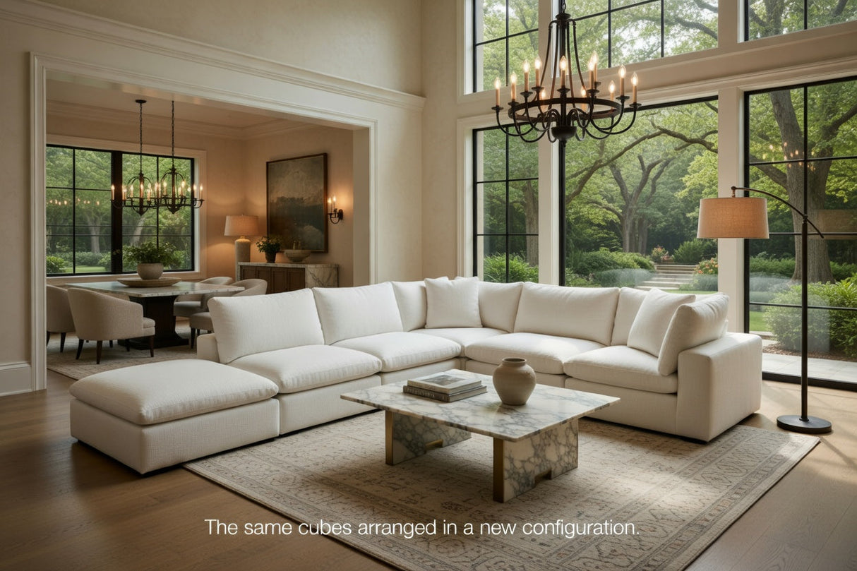 6-Cube Sectional or Iconic Movie Pit