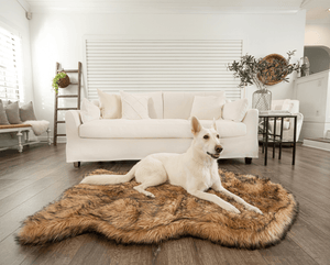 PupRug by Paw.com® Faux Fur Orthopedic Dog Bed - Curve Sable Tan