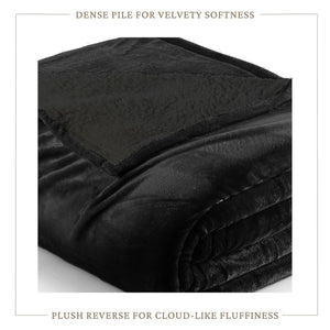 Velvet Plush Sherpa Bed Blanket - Sherpa Fleece Collection