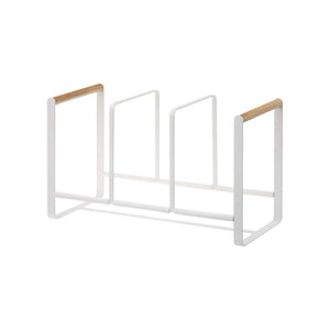 Vertical Plate Organizer - Steel + Wood